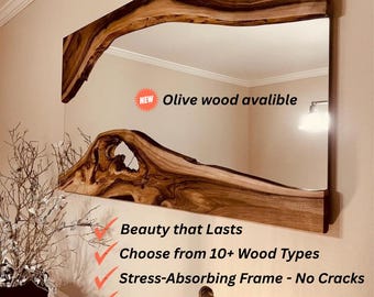 Wood Mirror - Wooden Rustic Mirror