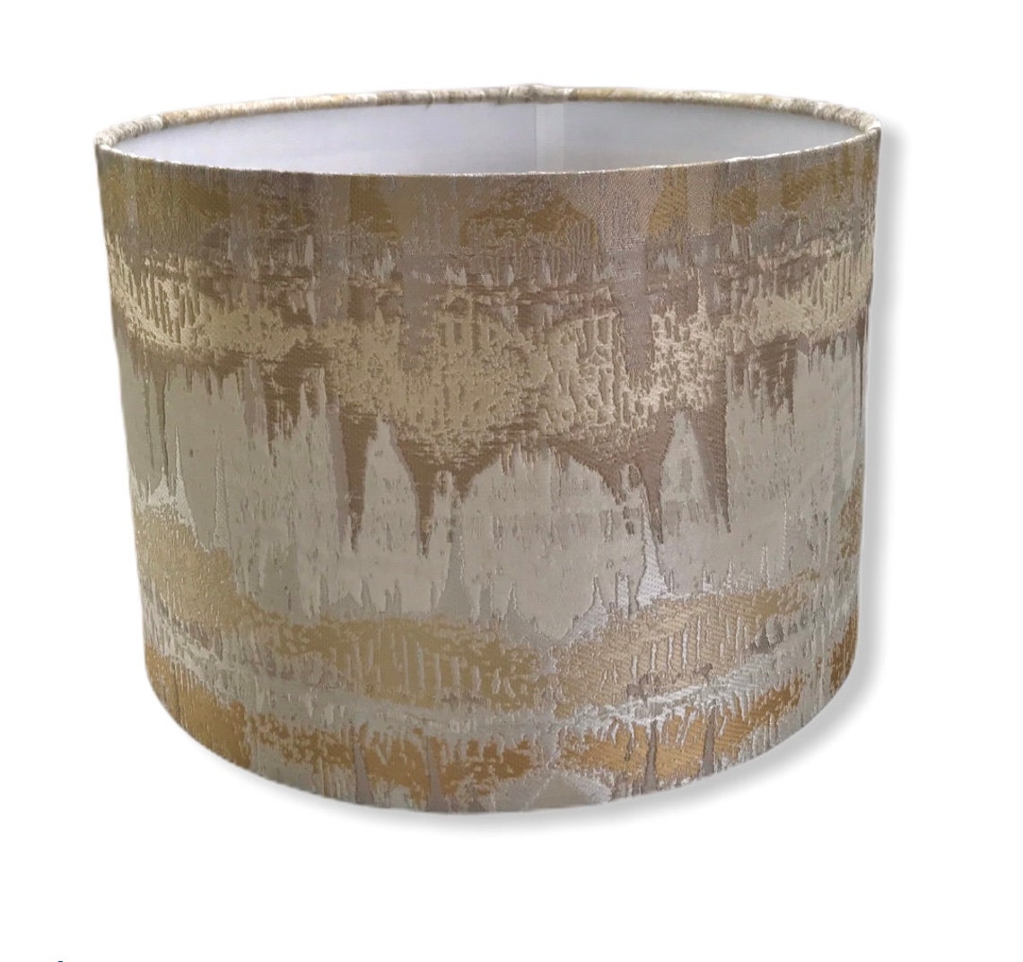 HANDMADE BESPOKE LAMPSHADE Abstract Inca Aztec Ochre Cream - Etsy UK