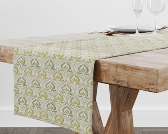 TABLE RUNNER bespoke made in iliv pushkar aztec lime green design