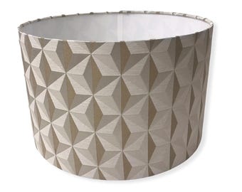 HANDMADE BESPOKE LAMPSHADE gold cream geo lamp shades
