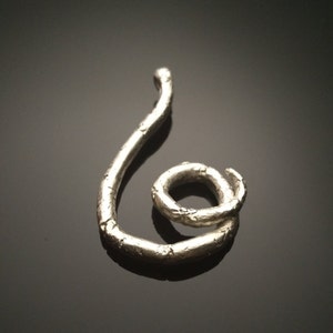 Sculpting spiral silver pendant image 1