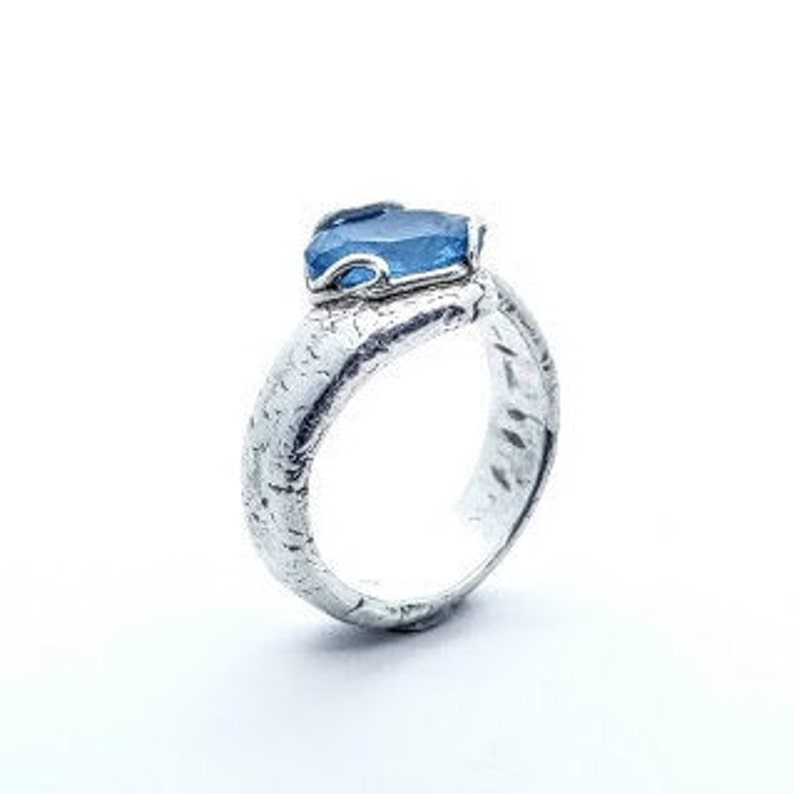 bi5, Blue fine silver ring image 3