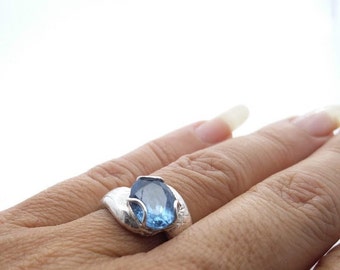 bi5, Blue fine silver ring