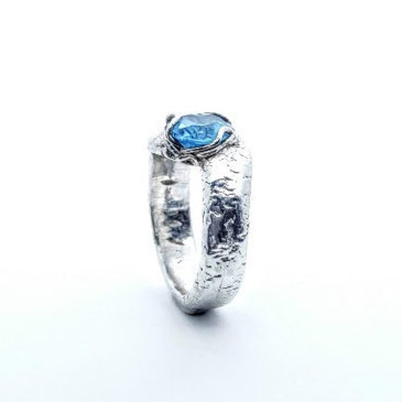 bi5, Blue fine silver ring image 6