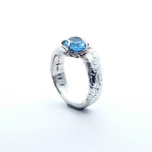 bi5, Blue fine silver ring image 8