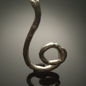 Sculpting spiral silver pendant image 2