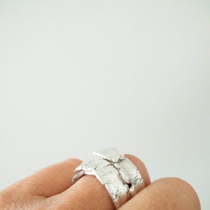 bi19, feminine unusual wrapped pure silver ring... Love is in the details image 2