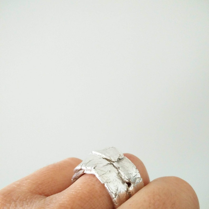 bi19, feminine unusual wrapped pure silver ring... Love is in the details image 2