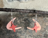 Mid Century Modern Inspired Moon & Star Earrings