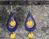 Mid Century Modern Teardrop Dangle Earrings