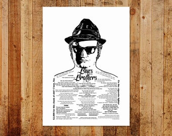 Jake Blues Brothers 'Four Fried Chickens' - Ltd/Open Ed A3 Print