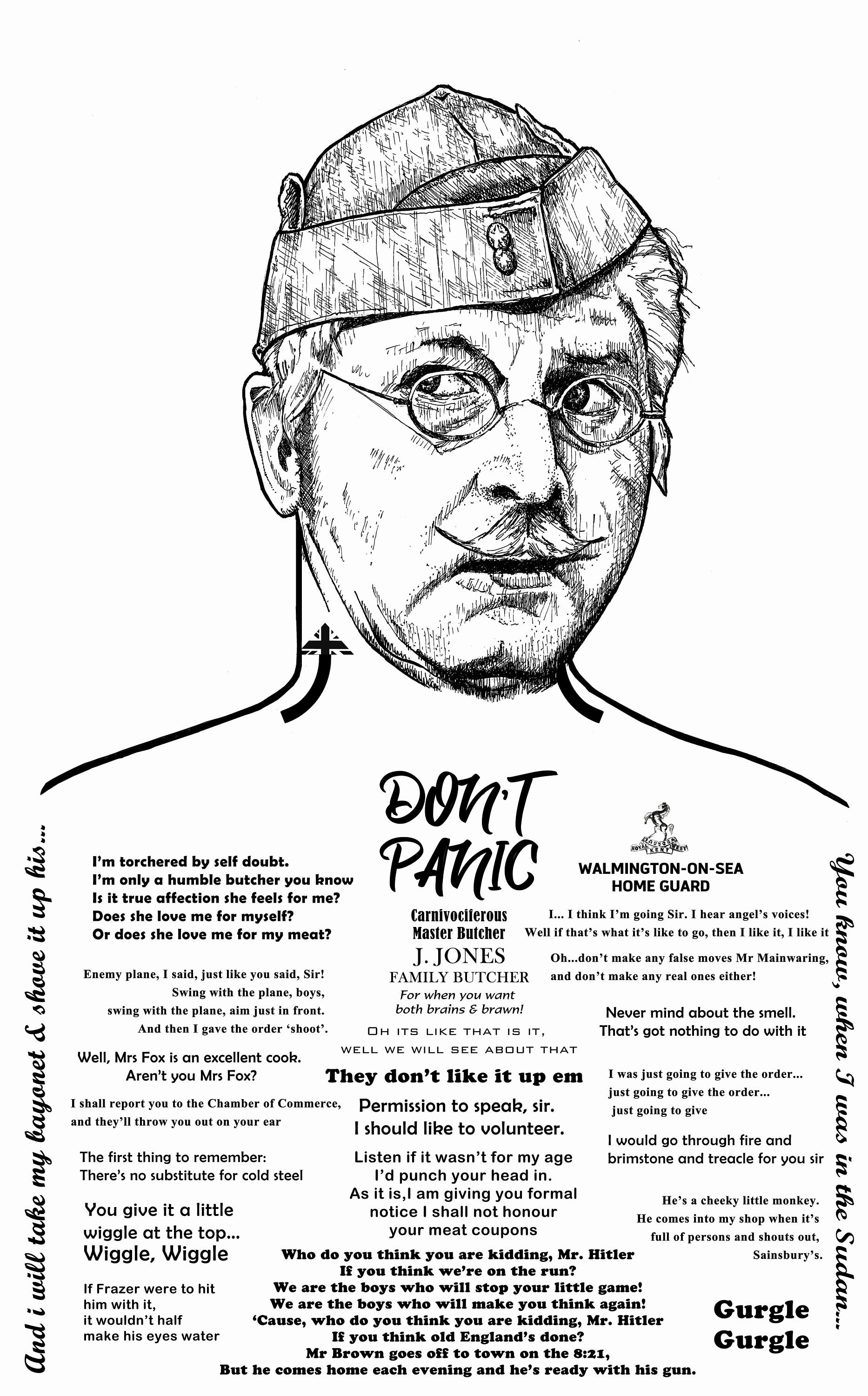 Don't Panic! - Dad's Army Corporal Jones Limited/open Edition Print A3