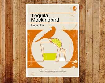 Tequila Mockingbird Vintage Book Cover  Limited/Open Edition A3 Print