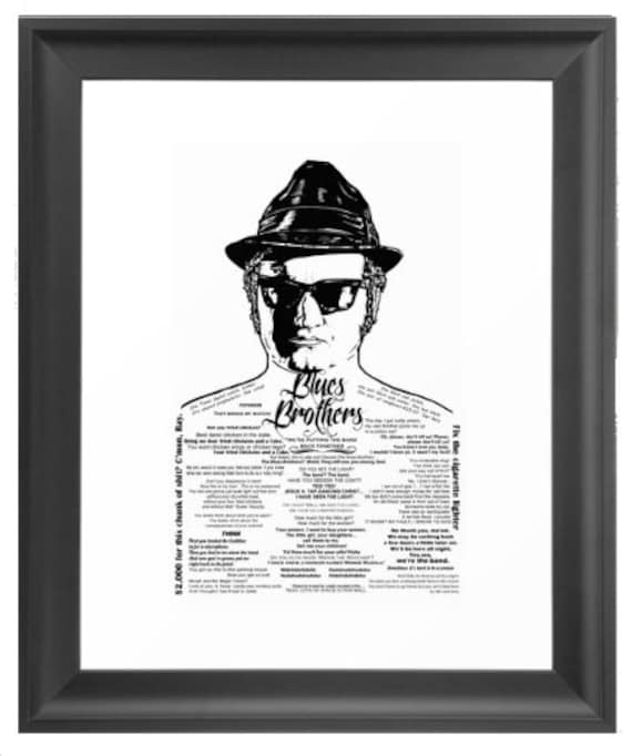 Jake Blues Brothers 'four Fried Chickens' - Ltd/open Ed A3 Print