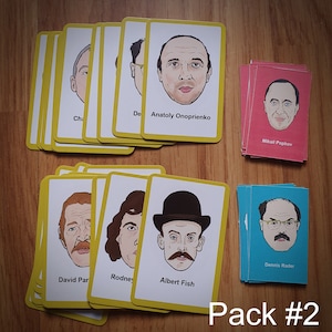 Paquete de cartas Serial Killer Guess Who #2: cartas precortadas para cambiar tu juego. (Período limitado)