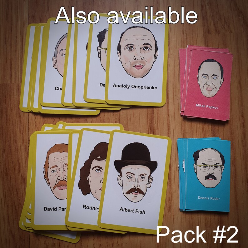 Serial Killer Guess Who Card Pack 1 Set of Pre Cut Cards to Change Your