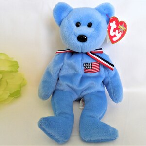 TY Beanie Baby ~ Retired ~ AMERICA the Bear 2001 ~ Beanie Babies ~ American Red Cross