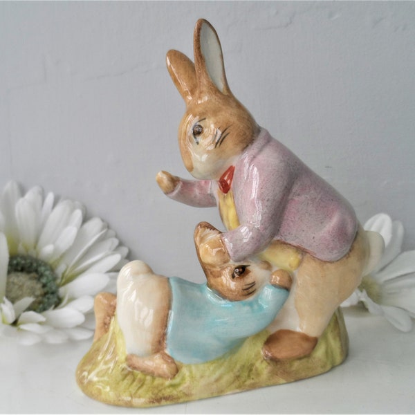 vintage ROYAL ALBERT ~ Figurine de M. Benjamin Bunny et Peter Rabbit ~ Beatrix Potter