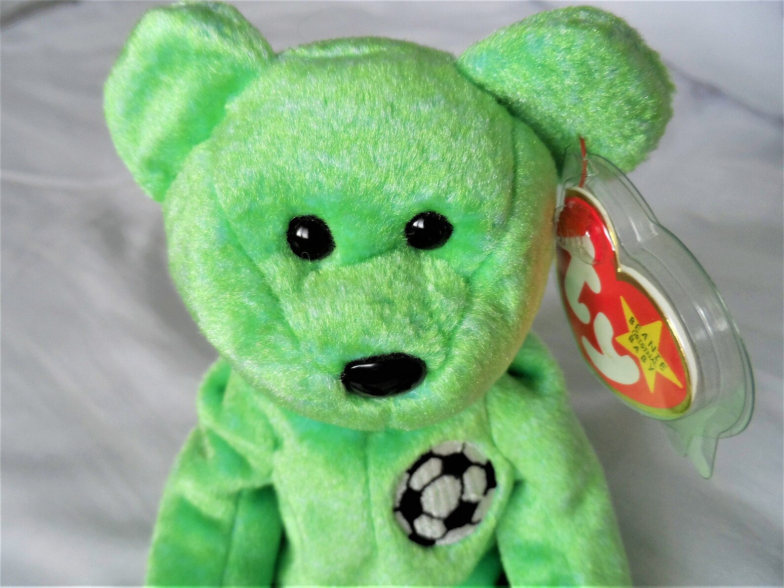 TY Beanie Baby Retired Kick the Football Bear Beanie Etsy