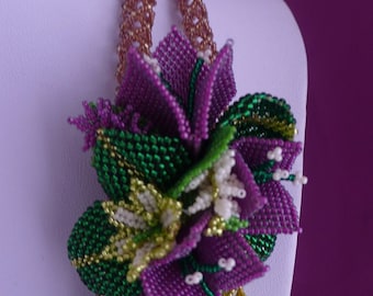 Bouganville difficoltà bassa difficulty low beadweaving tutorial pattern (Italian and English)