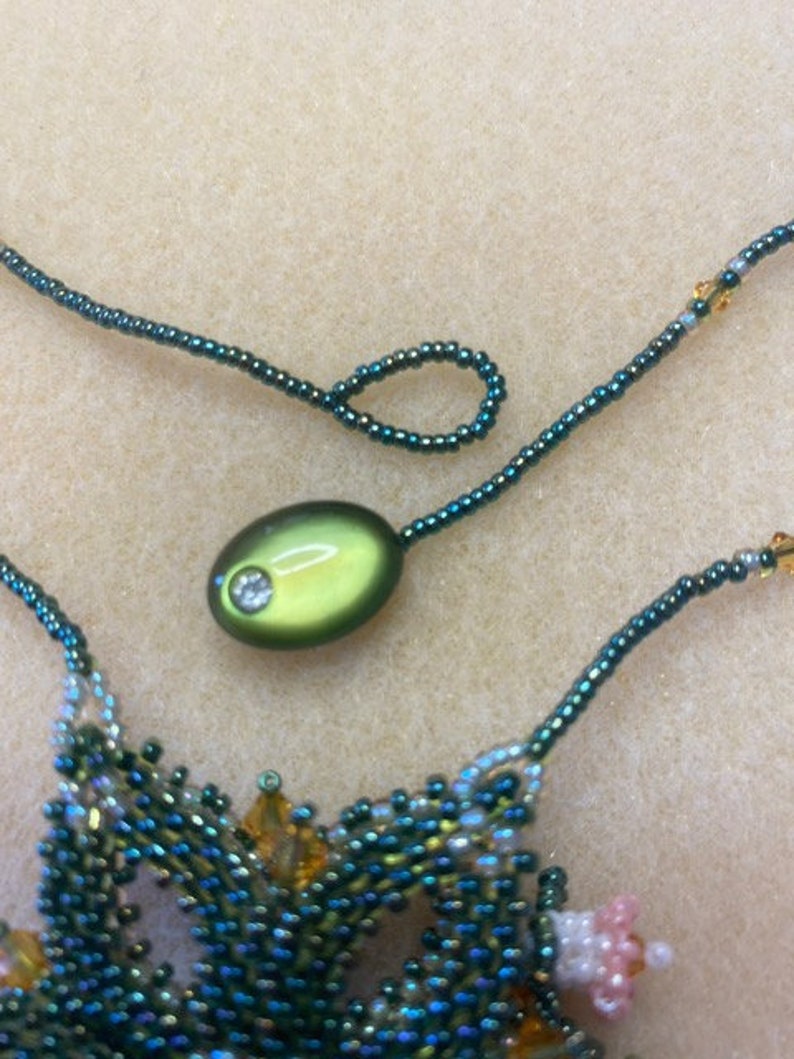 Il seme,il fiore,la vita Tessitura di Perline, Weaving Beads, fiori, flowers, parure, necklace, earrings, collana, orecchini immagine 9