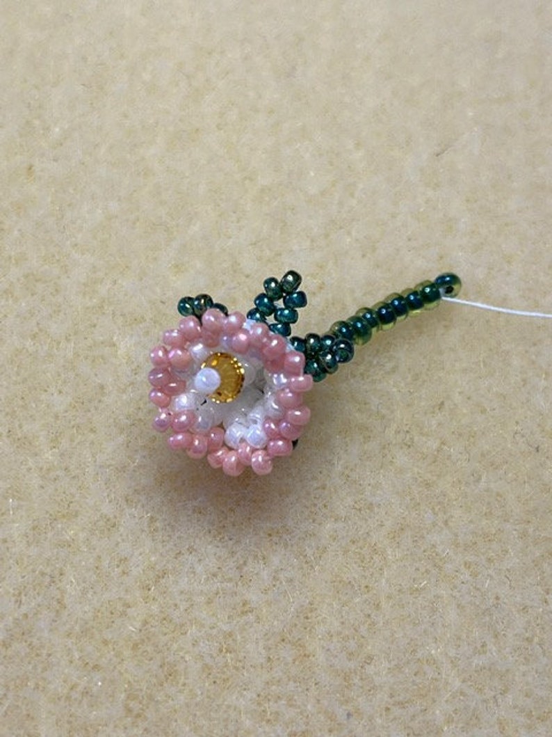 Il seme,il fiore,la vita Tessitura di Perline, Weaving Beads, fiori, flowers, parure, necklace, earrings, collana, orecchini immagine 7