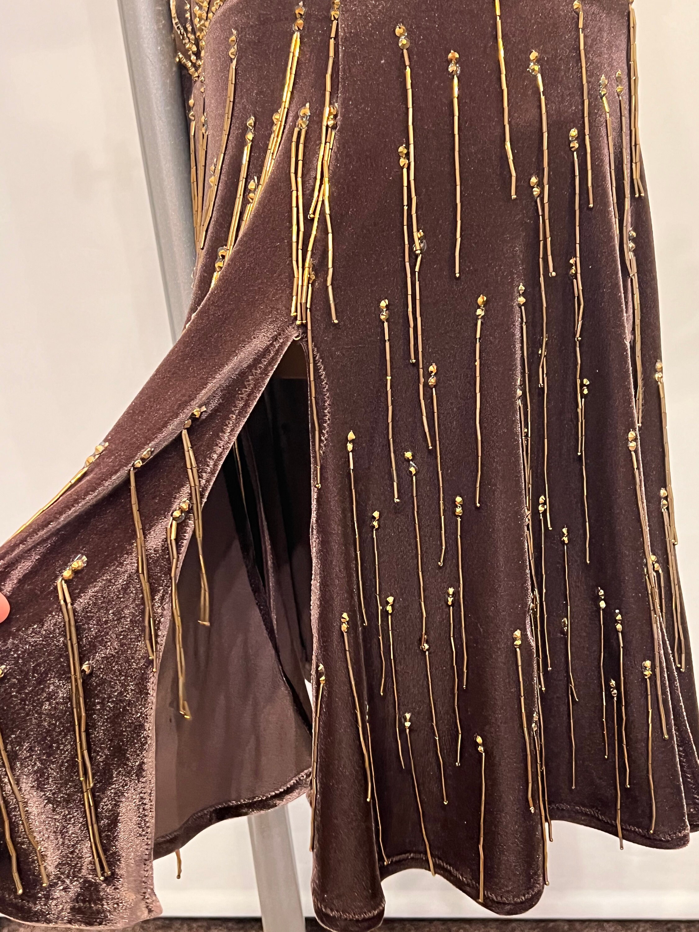 slim fit dress slacks Chestnut Drop Waist Maxi Dress Brown main image 1