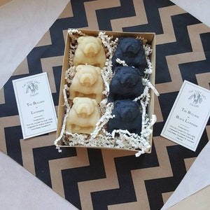 English Bulldog Mini Soap Boxed Set of Six Goat Milk Soaps, dog mom, gift for men, groomsmen gift, personalized english bulldog gift, dad