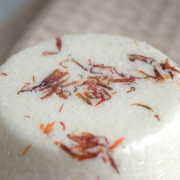 Orange Bath Bombs, with coconut oil, gift for her self care, sweet uplifting citrus