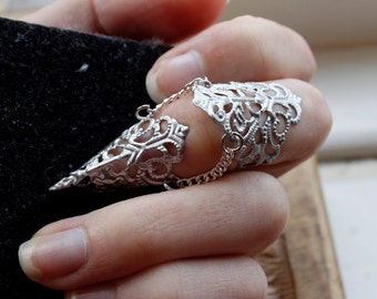 Silver Dragon Armour - One Adjustable Midi Ring Claw