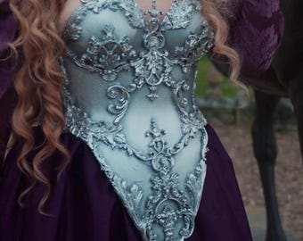 Full Armoured Corset in Silver or Gold in Medium