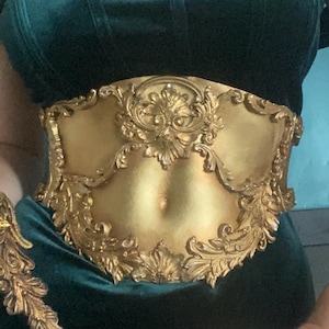 Gothic Waist Corset Belt in Gold