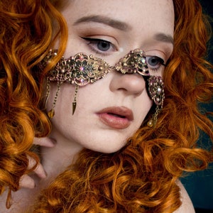 Face Jewellery - Fairy Core Nose Jewelry - High Fae Armour - Celtic Belly Dancer Mask