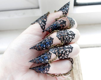 Black Dragon Claw Rings