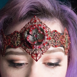 Red Vampire Circlet - Gothic Crown - Blood Red Headpiece