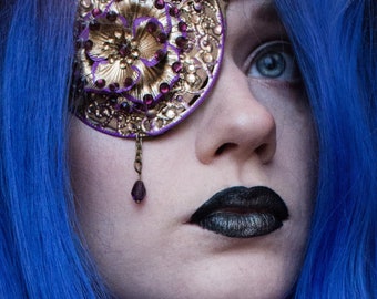 Gothic Lolita Eyepatch in Gold