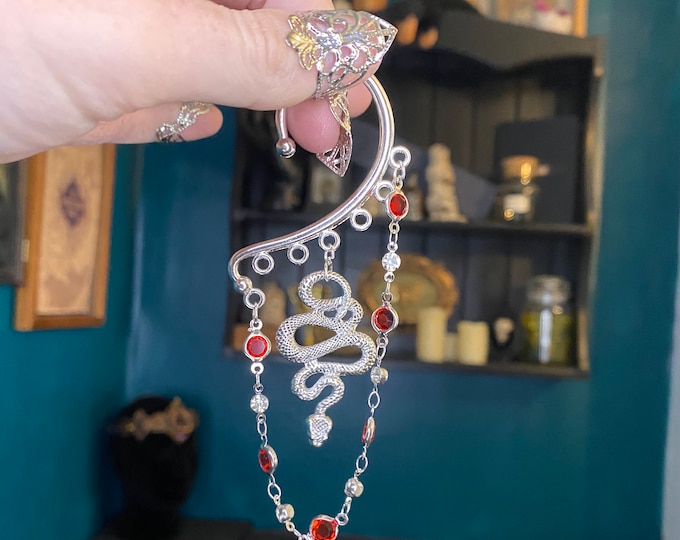 Red Snake Ear Cuff