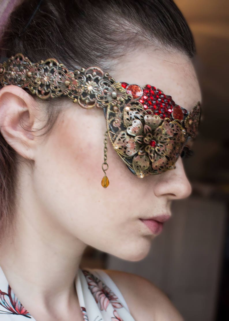 Pirate Eye Patch Steampunk Mask Halloween Costume Etsy UK