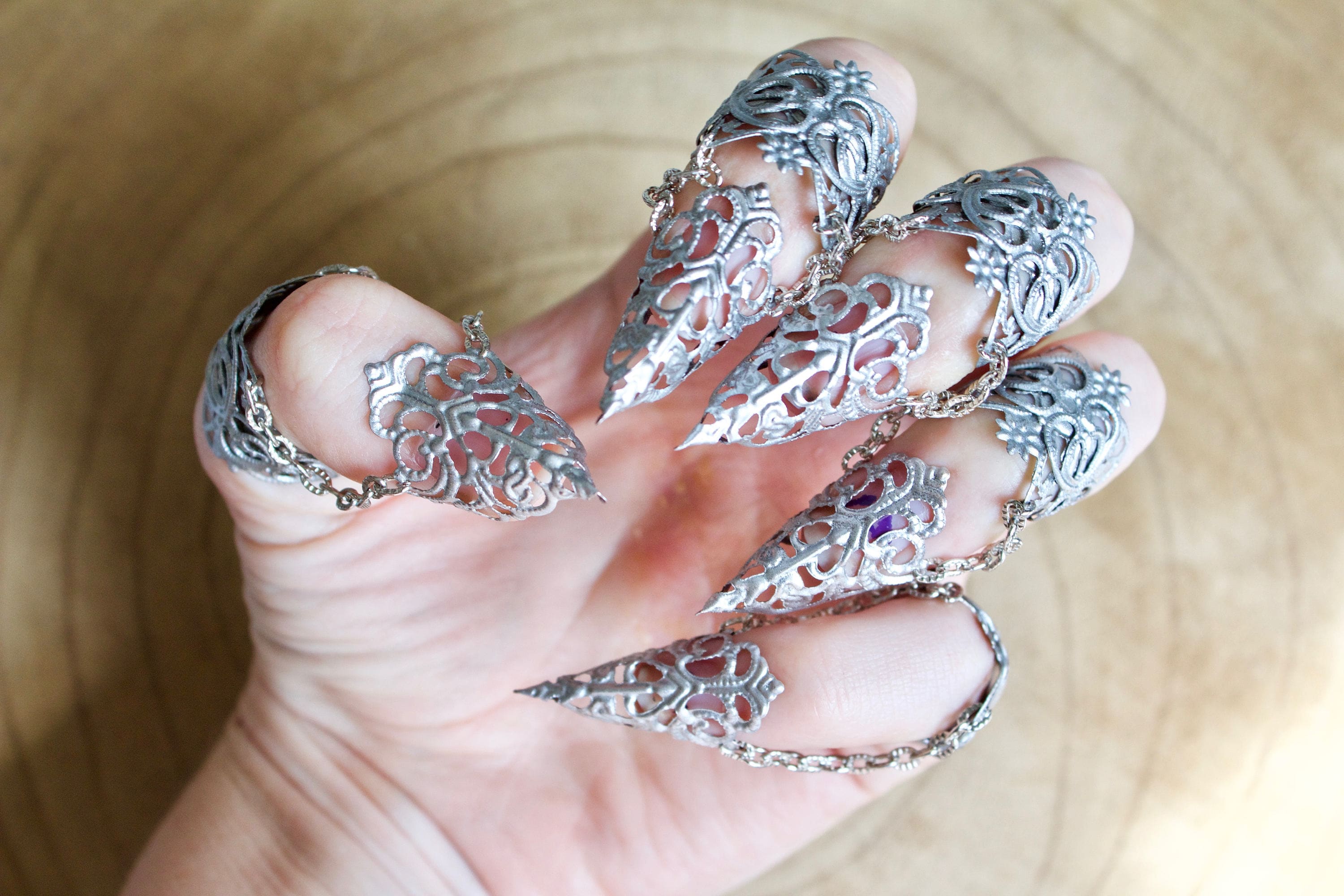 Silver Armour Claw Rings Bundle