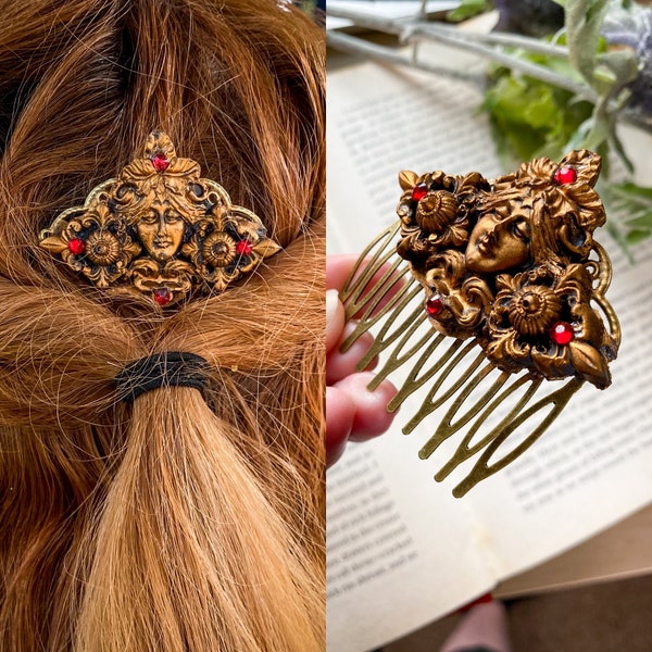 Renaissance Style Hair Comb - Gothic Hair Accessories - Gift for Women