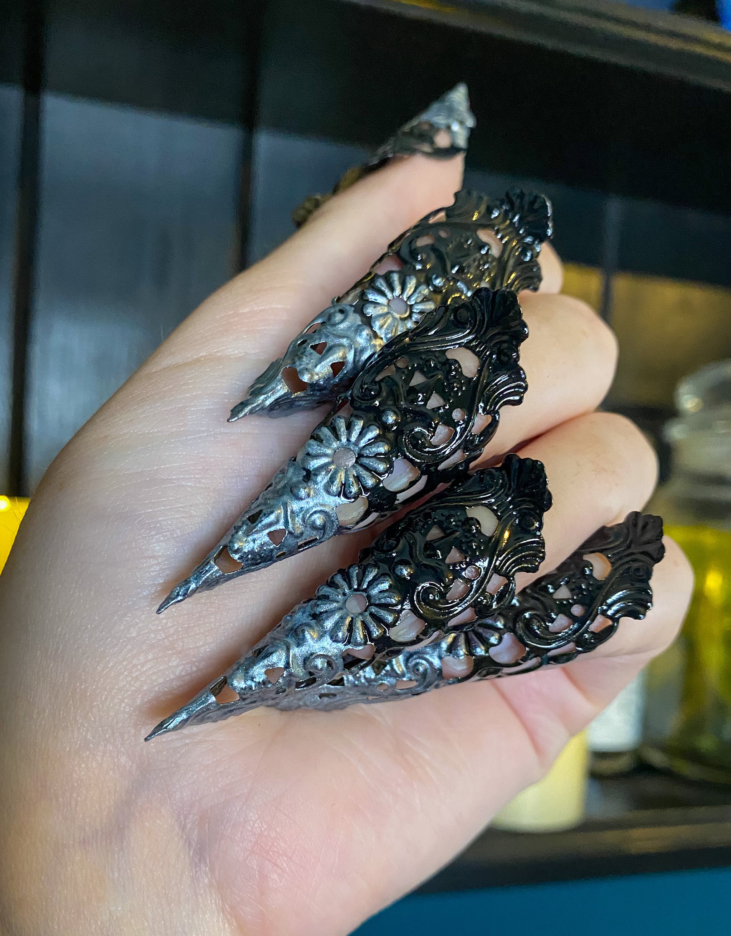 Small Claw Rings Nail Jewellery Nail Bite Prevention Goth Jewelry