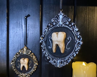 Gothic Macabre Tooth Tree Ornament - Alternative Christmas Tree Decor