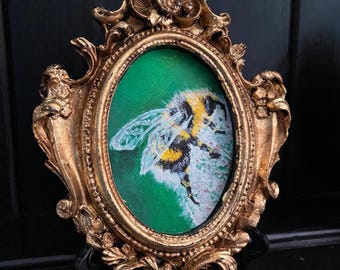 Bee Painting (Print) In Baroque Frame