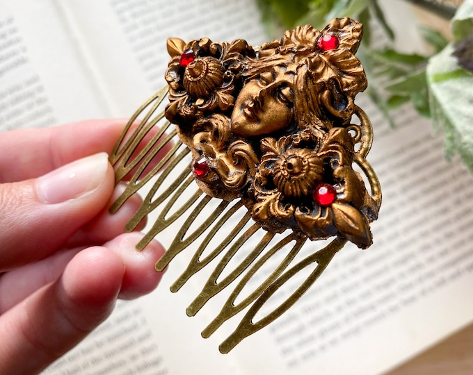 Renaissance Style Hair Comb - Gothic Hair Accessories - Gift for Women