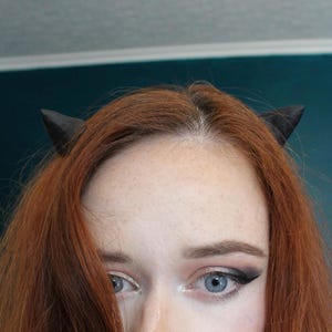 Mini Horns in Black - Halloween Costume - Horn Hair Clips