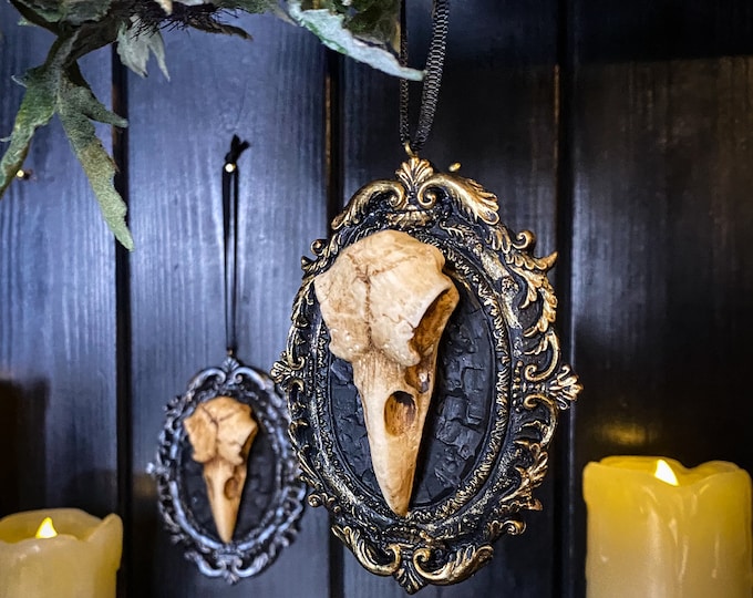 Crow Skull Tree Ornament