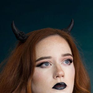 Devil Horns in Black - Halloween Costume - Horn Headband