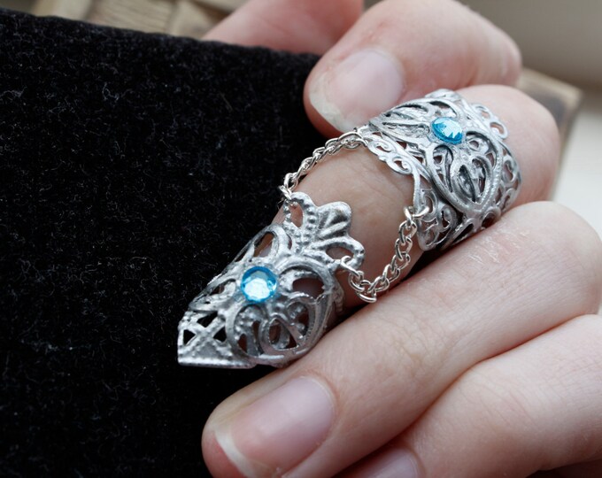 Silver Midi Claw Ring