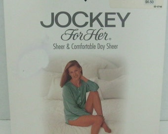 Vintage Pantyhose Size Small Tall Jockey For Her 1996 Midnight Navy NIP
