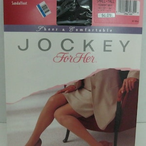 Vintage Pantyhose Size Small Tall Jockey For Her 1994 Midnight Navy NIP